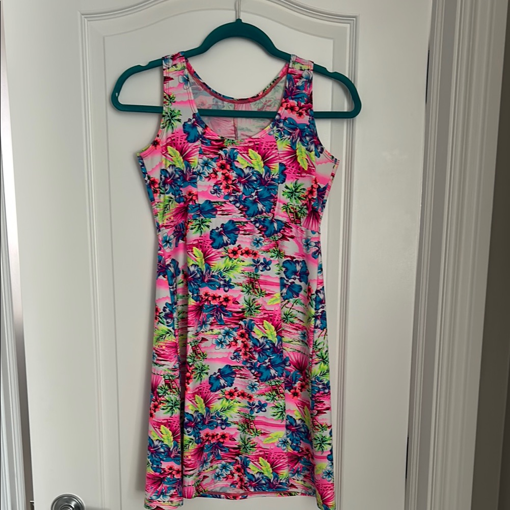 Vibrant Floral Sleeveless Dress